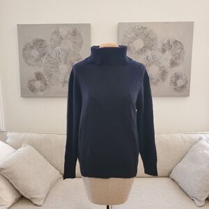 NEW! LUSH Mixed Stitch Turtleneck Sweater in Black